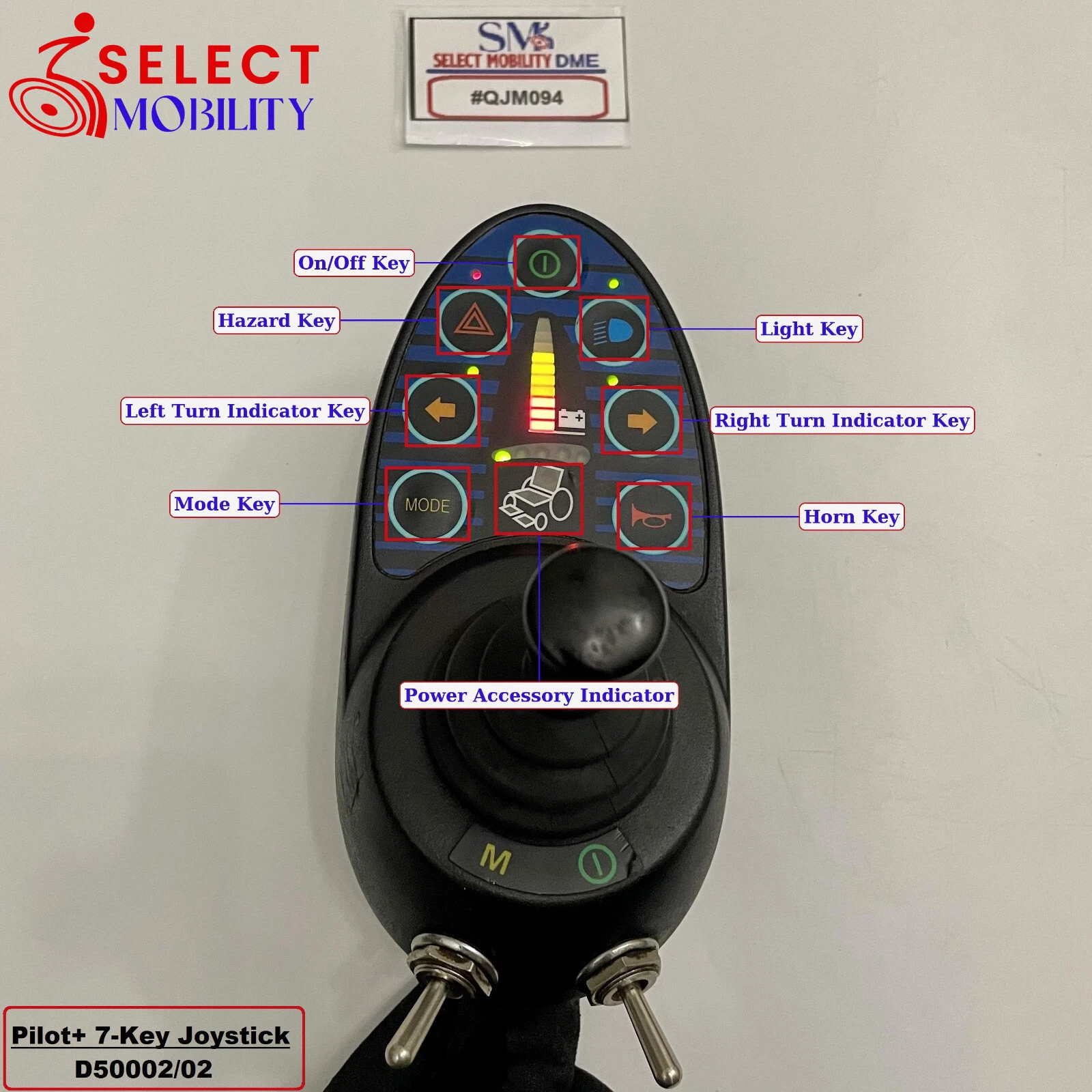 PG Drives Pilot+ 7-Key Joystick D50002/02 — Permobil & Quickie Compatible - Image 4