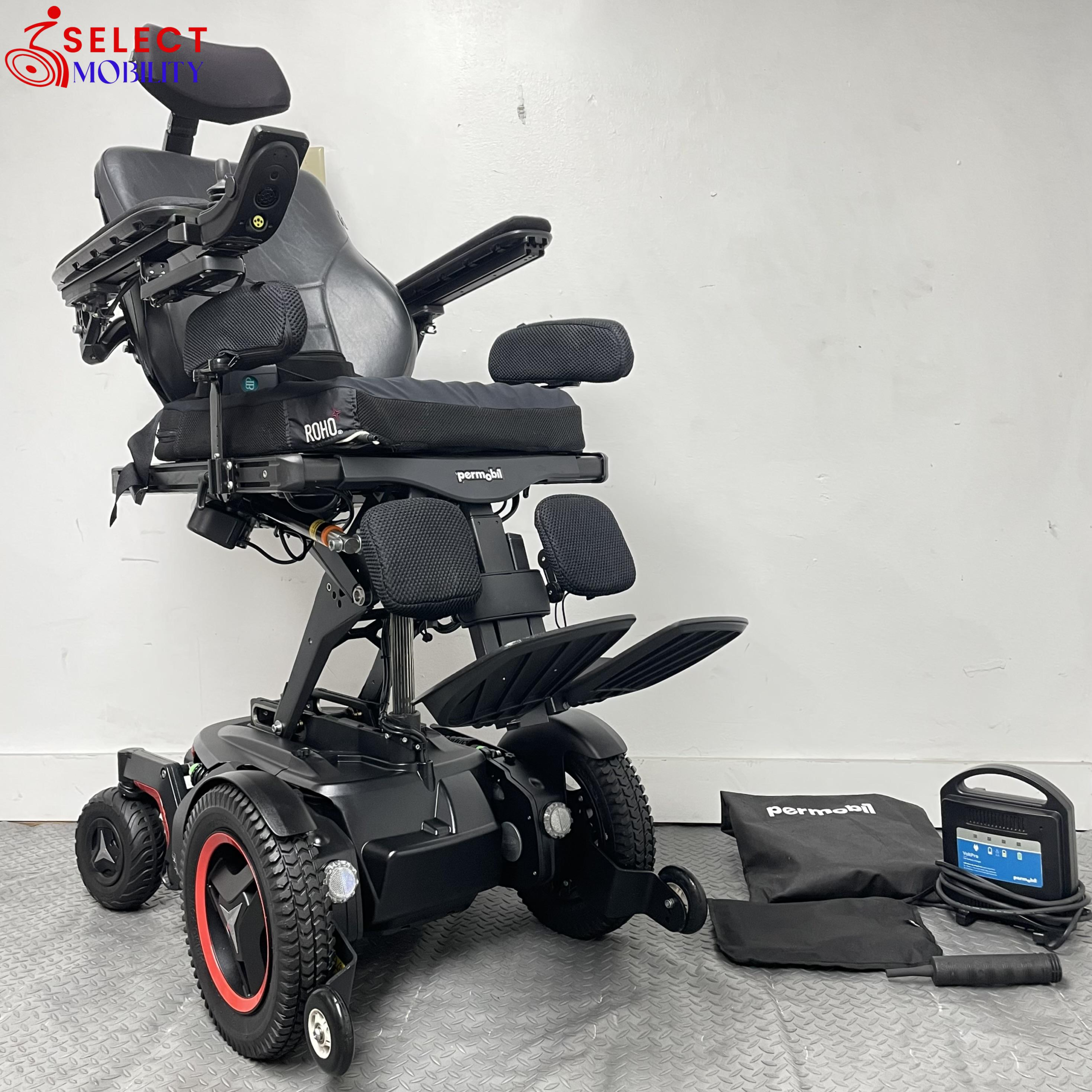 Permobil F3 Corpus Power Wheelchair — Power Seat Elevation, Tilt, Recline, Legrests.